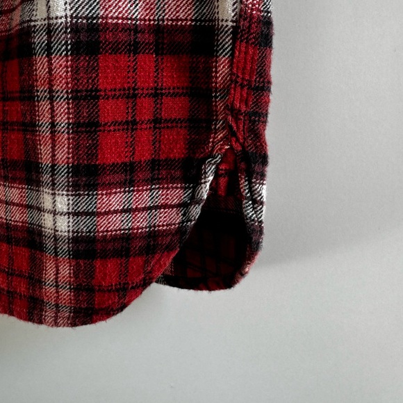 R13 JAPANESE FLANNEL DROP SHOULDER SHORT SLEEVE PLAID SHIRT TOP FLANNEL UNISEX - Picture 9 of 12